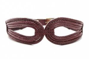 Rachel Zoe Cord Snakeskin Belt with Screw Buckle