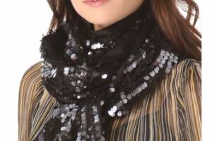 Rachel Zoe Long Sequined Scarf