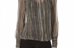 Rachel Zoe Sabina Ruched Zipper Top