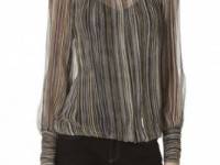 Rachel Zoe Sabina Ruched Zipper Top