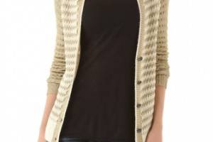 Rag & Bone Laura Metallic Striped Cardigan