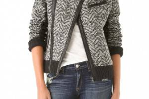 Rag & Bone Smantha Knit Biker Jacket