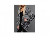 RD NORDIC PRINT HOODED CARDIGAN