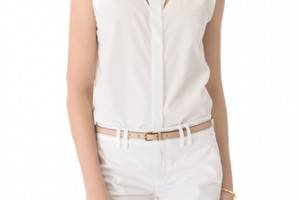 RDM by Rue du Mail Poplin Cutout Blouse