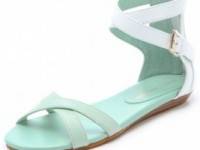 Rebecca Minkoff Bettina Two Tone Flat Sandals