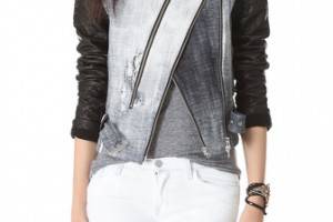 Rebecca Minkoff Kiefer Print Leather Jacket