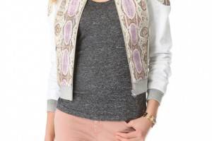 Rebecca Minkoff Python Print Leather 33 Jacket