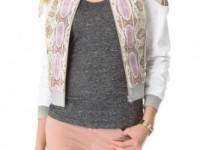 Rebecca Minkoff Python Print Leather 33 Jacket