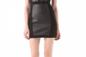 Rebecca Minkoff Stella Leather Paneled Dress