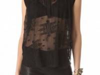 Rebecca Taylor Embroidered Sleeveless Top
