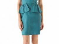 Rebecca Taylor Leather Bustier Dress