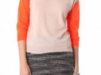 Rebecca Taylor Neon Colorblock Sweater