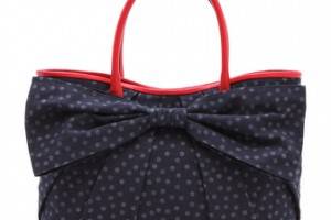 RED Valentino Denim Pois Bow Tote