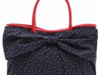 RED Valentino Denim Pois Bow Tote