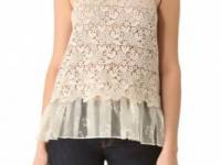 RED Valentino Four Leaf Clover Organza Top