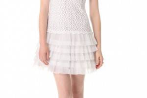 RED Valentino Full Daisy Organza Drop Waist Dress