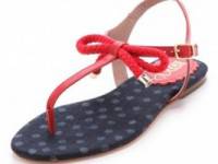 RED Valentino Nautical Flat Sandals