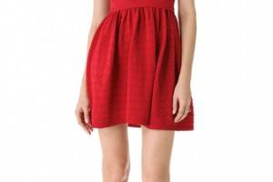 RED Valentino Scalloped Knit Sleeveless Dress
