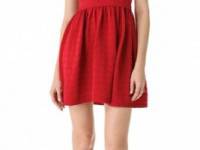 RED Valentino Scalloped Knit Sleeveless Dress