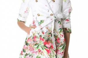 RED Valentino Strawberry Field Print Trench