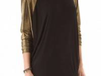 Riller &amp; Fount Amos Raglan Tunic with Metallic Sleeves