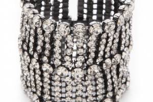 Robert Rodriguez Crystal Studded Wristband Cuff