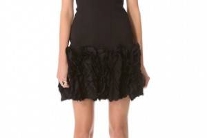 Robert Rodriguez Ruffled Hem Dress