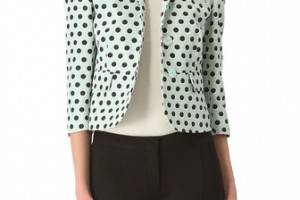 Rochas Polka Dot Cropped Blazer