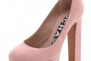 Rochas Suede Platform Pumps with Ankle Strap