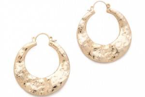 Rose Pierre Banyan Tree Bark Hoop Earrings