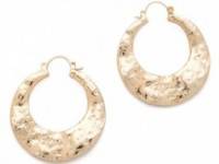 Rose Pierre Banyan Tree Bark Hoop Earrings