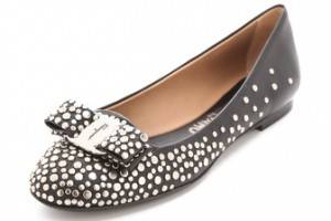 Salvatore Ferragamo Sayer Studded Ballet Flats