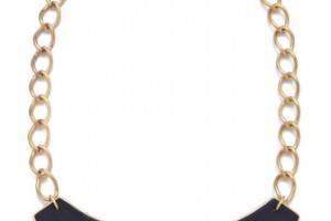 Sandy Hyun Deco Leather Bib Necklace