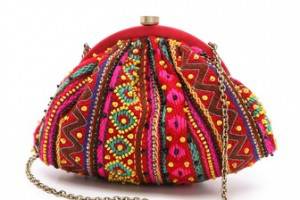 Santi Beaded Knit Clutch