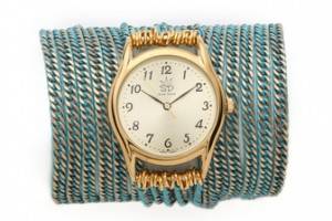 Sara Designs Color Washed Chain Wrap Watch
