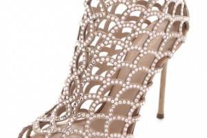 Sergio Rossi Mermaid Swarovski Crystal Booties