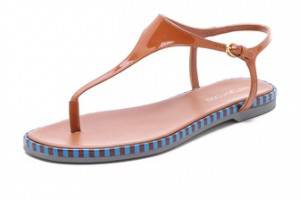 Sergio Rossi Rubber Thong Sandals