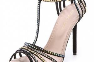 Sergio Rossi Strass T-Strap Sandals