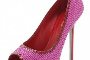 Sergio Rossi Woven Open Toe Heels