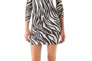 Sheri Bodell Cold Shoulder Zebra Dress