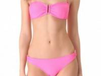 Shoshanna Bubble Gum U Bandeau Bikini Top