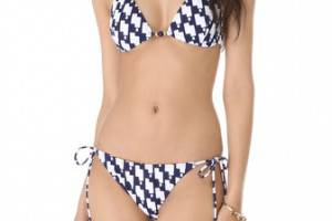 Shoshanna Buoy Print Triangle Bikini Top