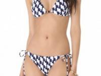 Shoshanna Buoy Print Triangle Bikini Top