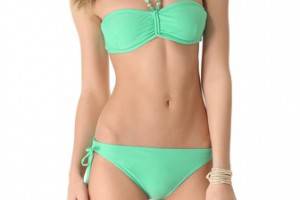 Shoshanna Charlotte Ronson for Shoshanna Mint Beaded Bikini Top