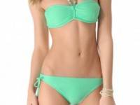 Shoshanna Charlotte Ronson for Shoshanna Mint Beaded Bikini Top