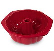 Silicone Solutions Bundt Pan, Burgundy