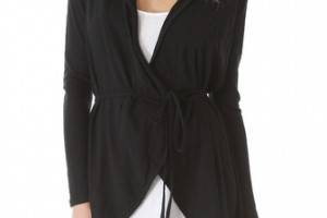 Skin Hooded Wrap Cardigan