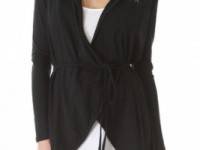 Skin Hooded Wrap Cardigan