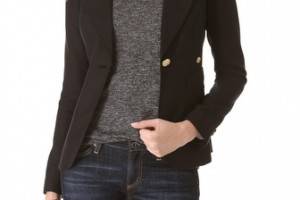 SMYTHE Button Blazer with Cutout Hem