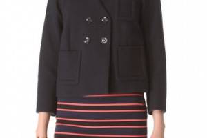 Sonia by Sonia Rykiel Crop Pea Coat